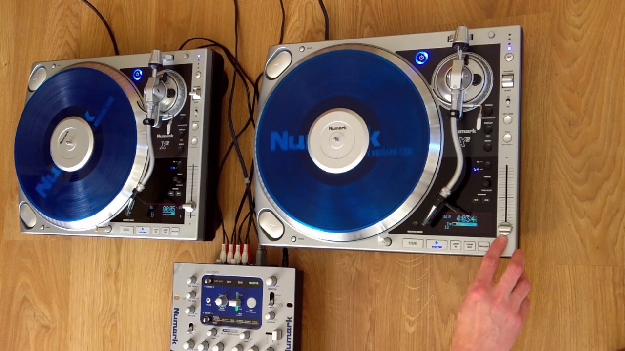 Demo of two Numark X2 hybrid DJ turntables (part 1) - YouTube
