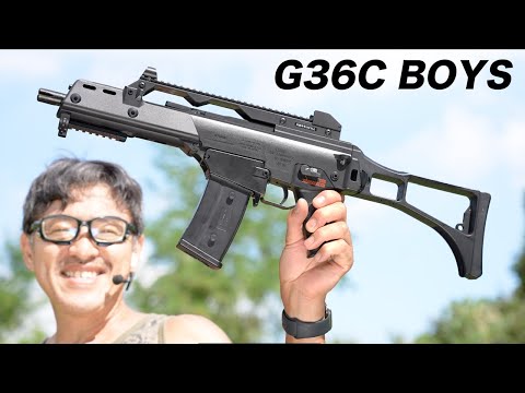 HK G36C 東京マルイ 電動ガンボーイズ エアガンレビュー - YouTube
