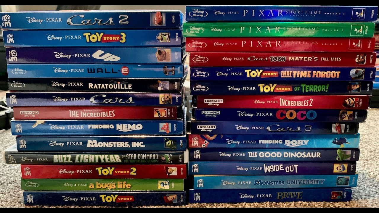 My Complete Disney/Pixar 4K Blu-Ray DVD Collection - February 2019