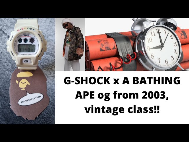 G-SHOCK DW 6900 x A BATHING APE vintage watch BAPE collaboration