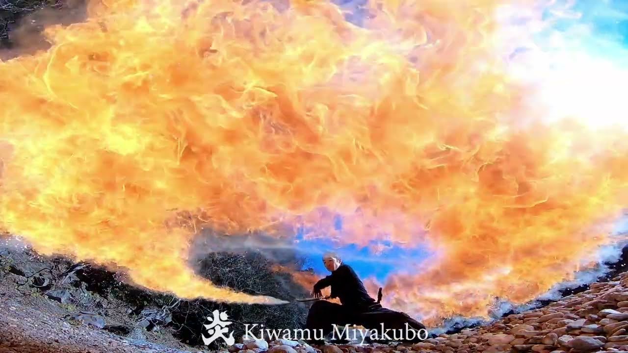 Fire katana】Flame + Slash4 火炎斬り4【炎刀】 - YouTube
