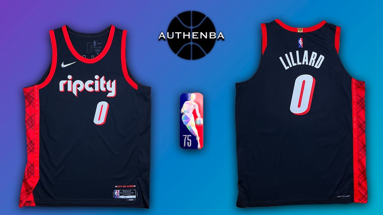Authentic Damian Lillard Portland Trail Blazers 75th Anniversary