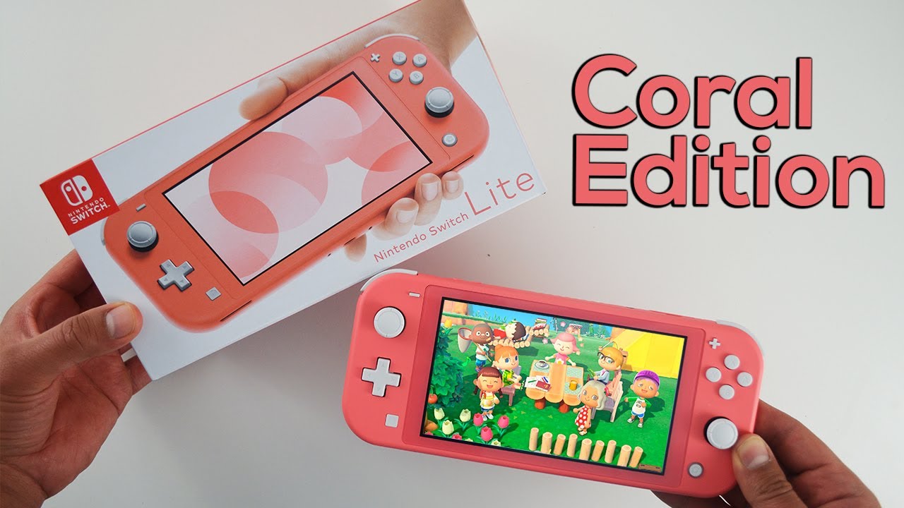 NEW Coral Edition Nintendo Switch Lite - Unboxing and Review - YouTube