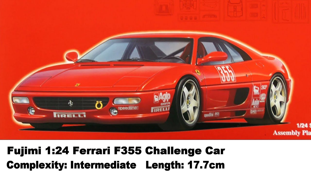 Fujimi 1:24 Ferrari F355 Challenge Car Kit Review - YouTube