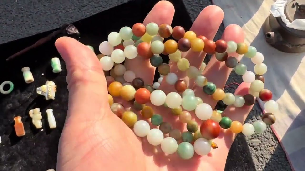 Treasure hunting at antique stalls! Which of these old jadeite