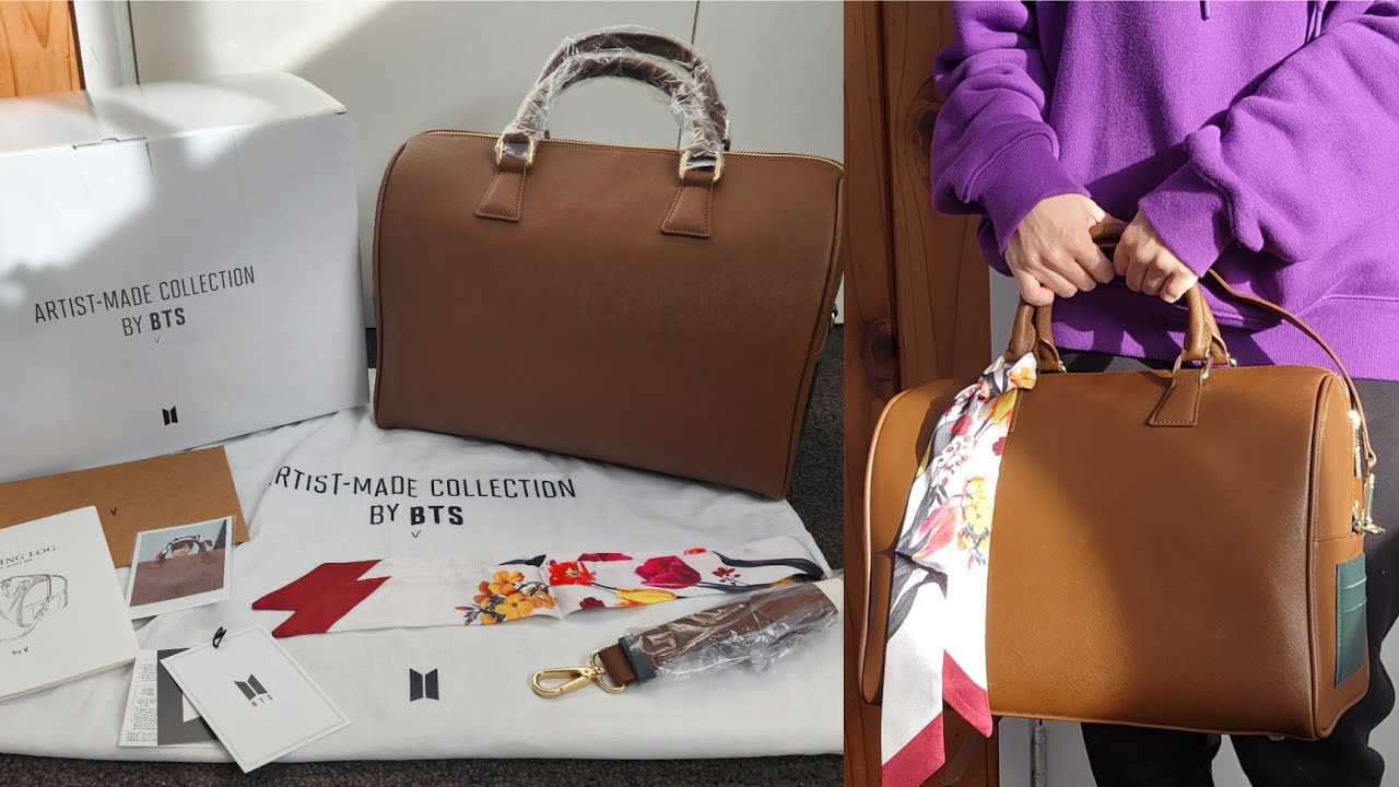 MUTE BOSTON BAG UNBOXING | ARTIST MADE COLLECTION BY BTS V - YouTube