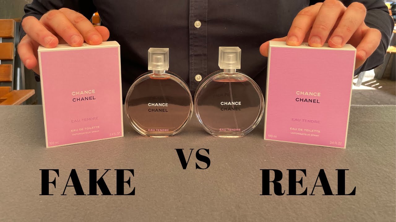 Fake vs Real Chanel Chance Eau Tendre Perfume - YouTube