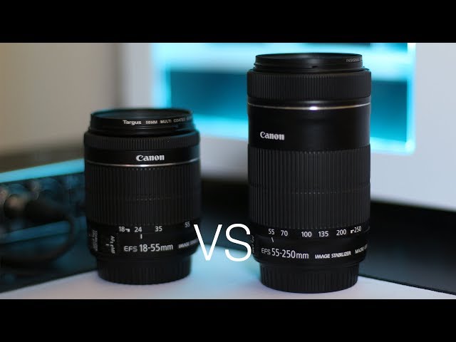 Canon 18-55 vs 55-250 STM Lenses - YouTube