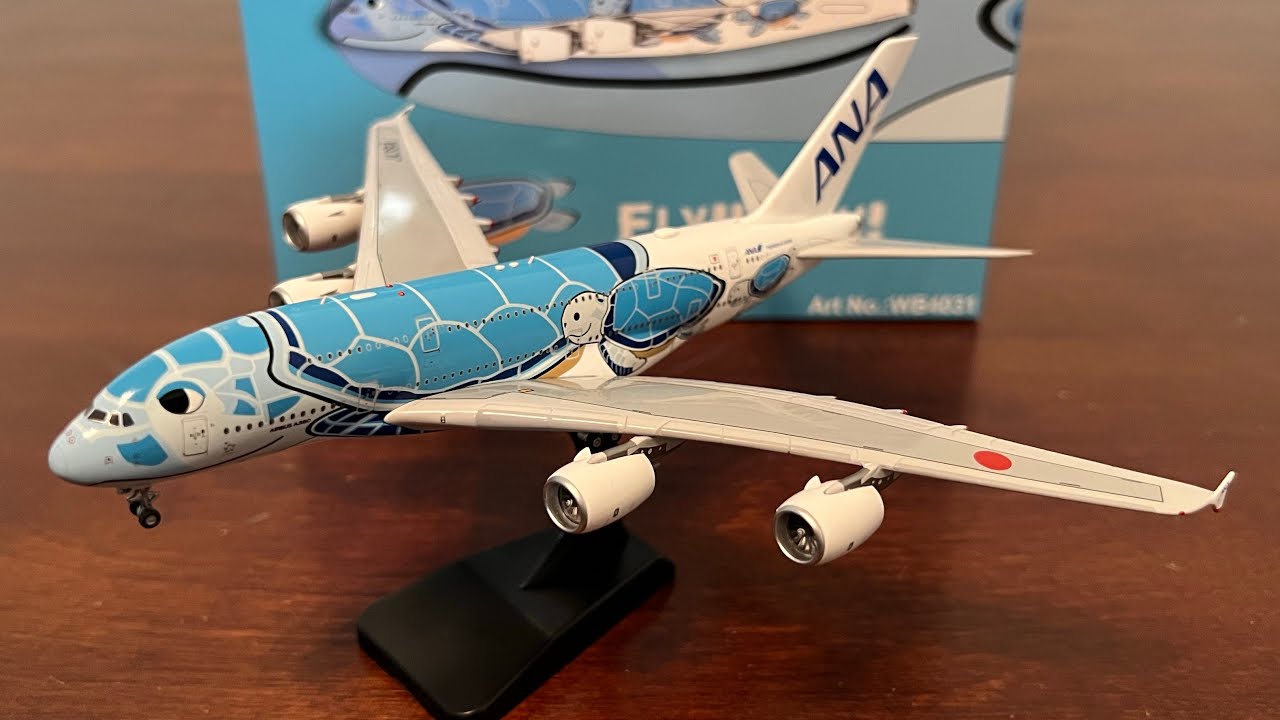 Aviation400 ANA A380 Flying Honu (Lani) Unboxing! - YouTube