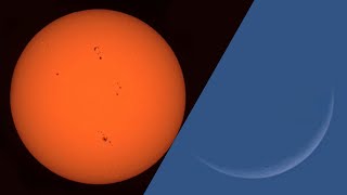 LIVE】Sunspot to Crescent Moon watching 太陽黒点観測から二日月