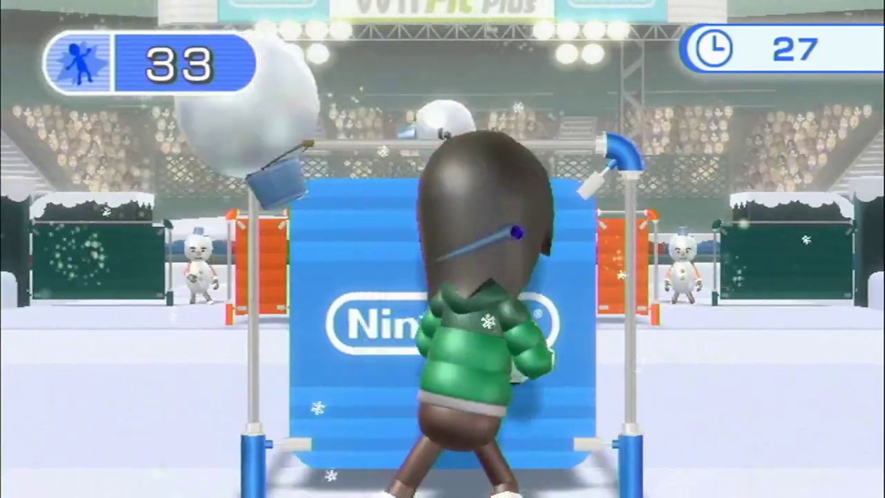 Wii Fit Plus - Training Plus - Snowball Fight - YouTube