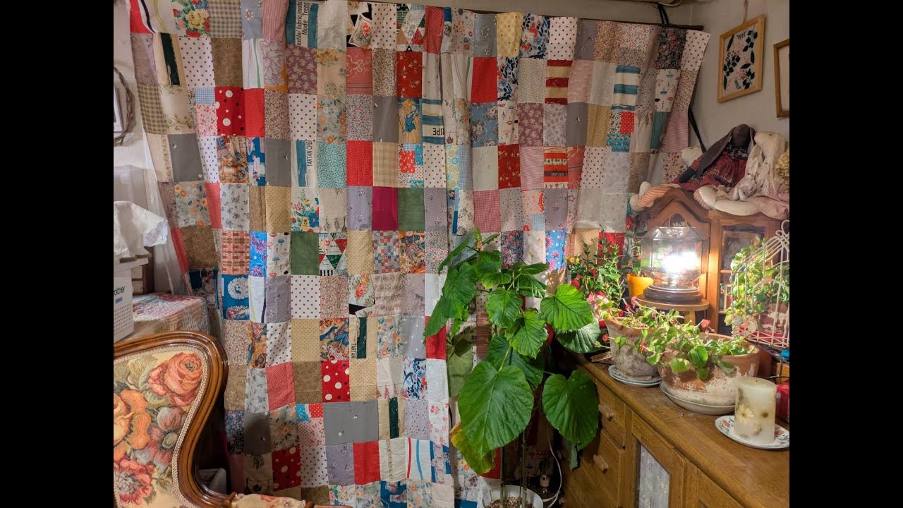 赤ずきんの手しごと No.116 パッチワークのカーテン - YouTube