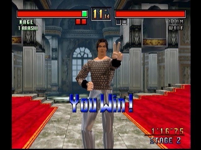 バーチャファイター3tb（DC） クリア動画 影＆鷹嵐コンビ編 - YouTube