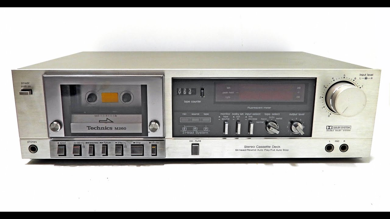 Technics RS-M260 3 Head Dual Dolby Cassette Deck Check Over - YouTube