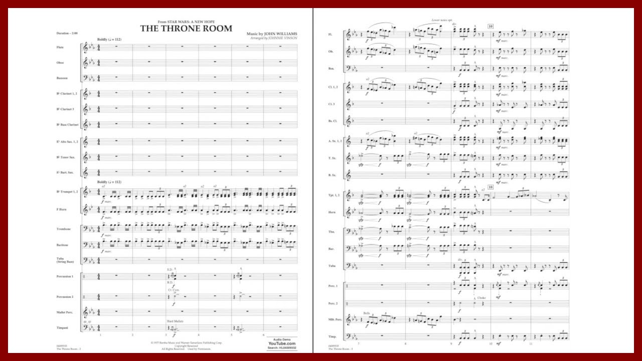 王座の間 スター・ウォーズ ／新たなる希望より／ジョン・ウィリアムズ