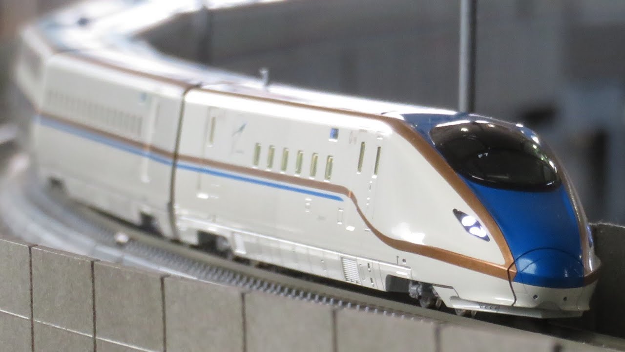 Nゲージ KATO E7系 北陸新幹線 かがやき 走行シーン集 - YouTube