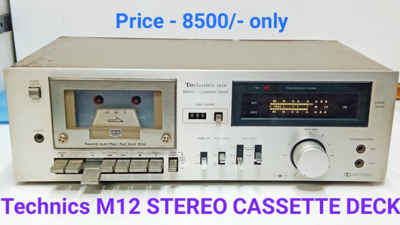 Technics M12 STEREO CASSETTE DECK Very Nice Sound Quality 👍 Price