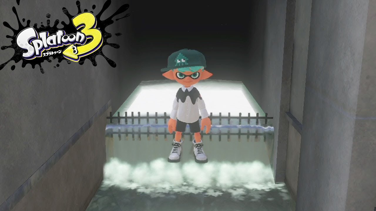 バンカラ街の川には簡単に立つことが出来ます【スプラトゥーン3