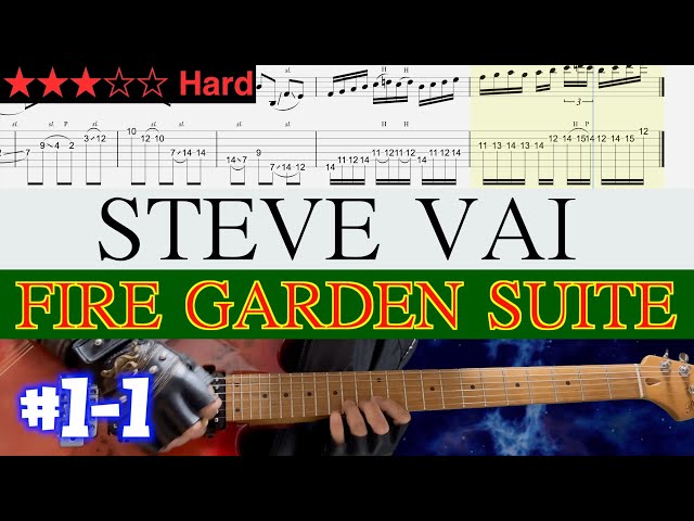 Steve Vai - Fire Garden Suite #1-1【Bpm=50~83 + TAB】 - YouTube