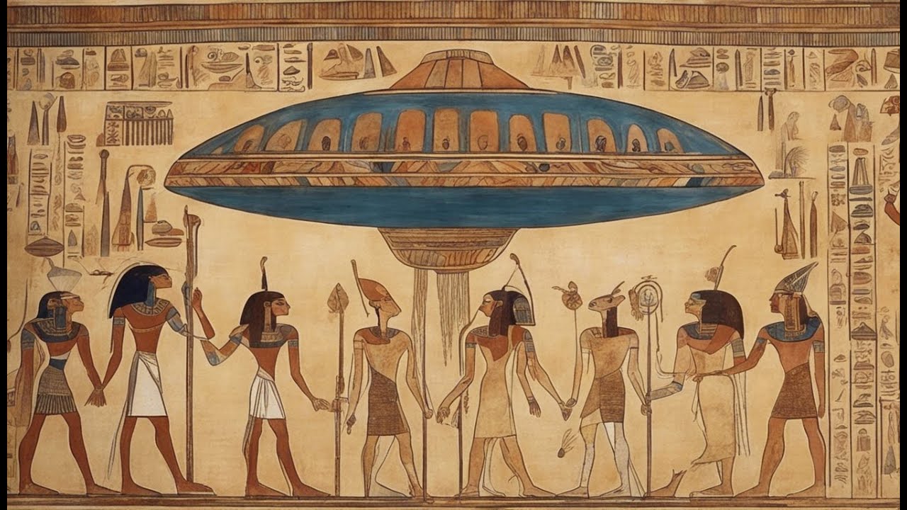 ○古代エジプトの壁画に描かれたUFOと宇宙人 - YouTube