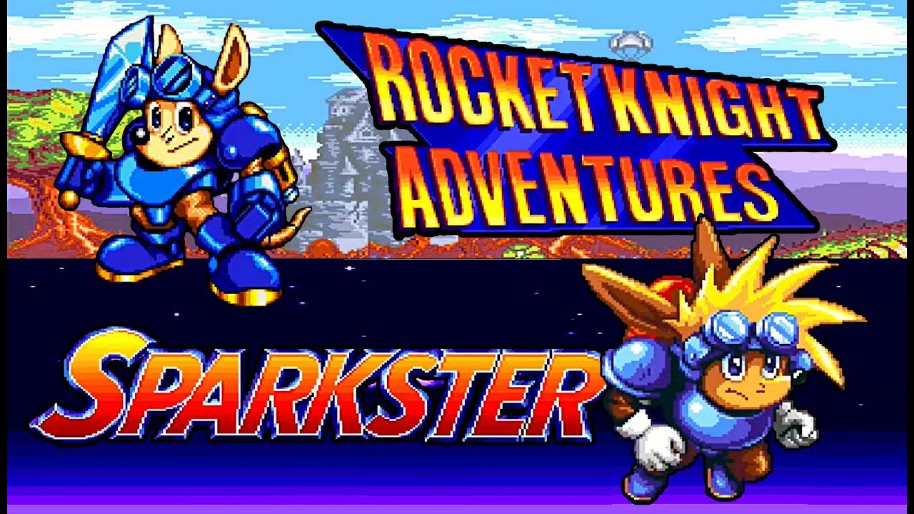 KONAMI】MD『ロケットナイトアドベンチャーズ』＋ SFC『スパークスタ