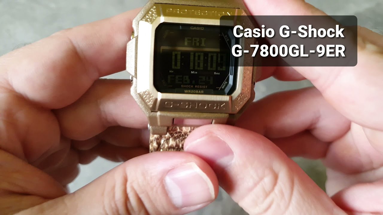 Snake Pattern band G-Shock G-7800GL-9ER, RARE MODEL, 4K - YouTube