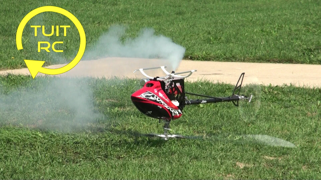 Thunder Tiger Raptor 90 G4 Nitro R/C Helicopter 3D flight training