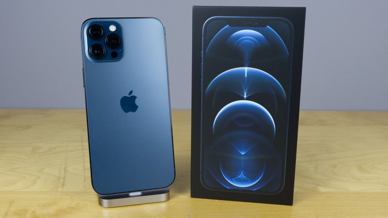 Unboxing iPhone 12 Pro Max Pacific Blue 512gb Unlocked - YouTube
