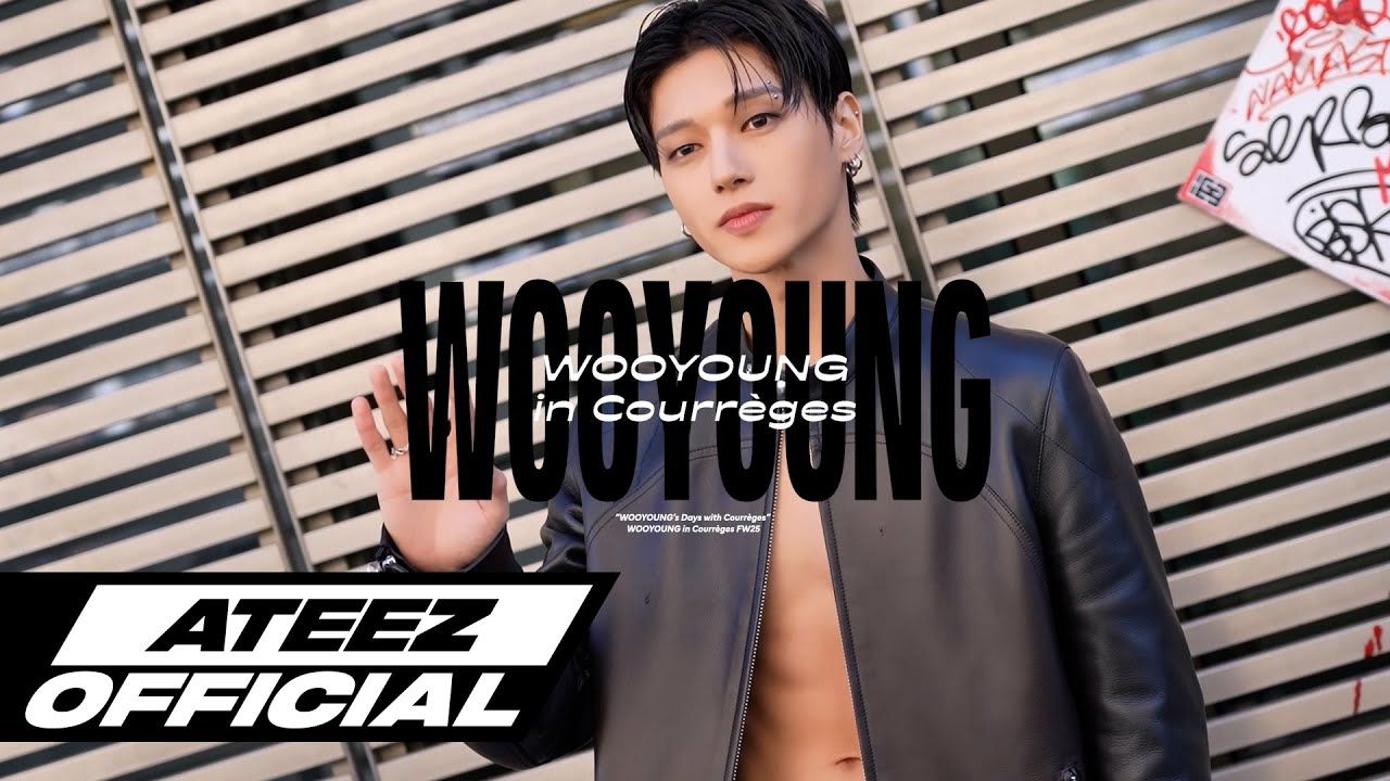 ATEEZ(에이티즈) - WOOYOUNG in COURREGES FW25 SHOW - YouTube