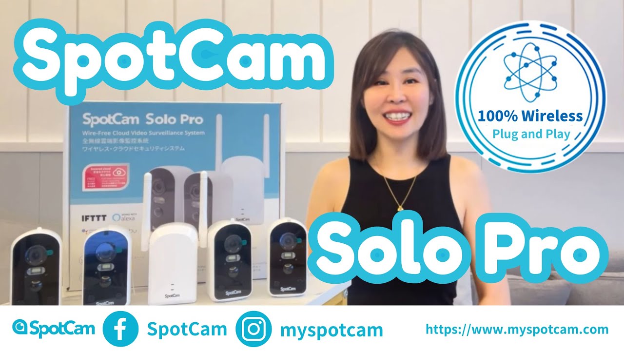 SpotCam Solo Pro 100% Wireless Camera Waterproof Surveillance