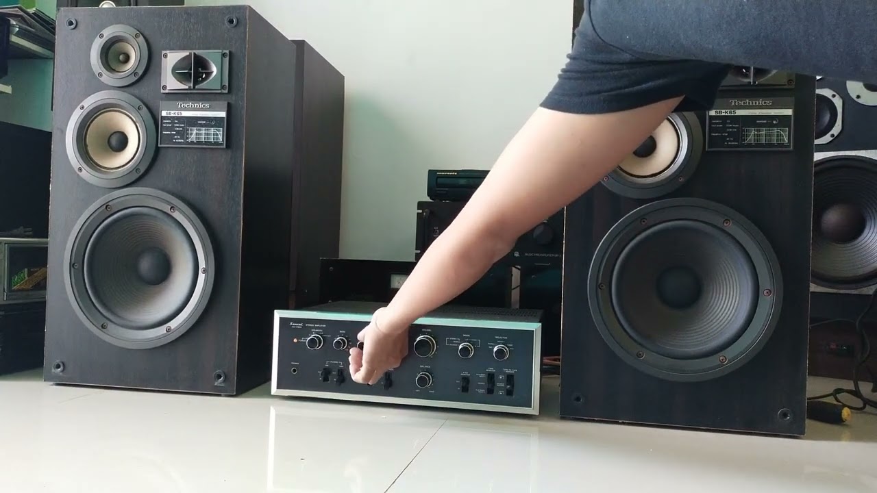 Technics SB K-65 speaker vintage Japan with Sansui AU-7500