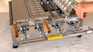 LPガス用 片面2丁（半自動たこ焼き器）山下金物製 （送料無料