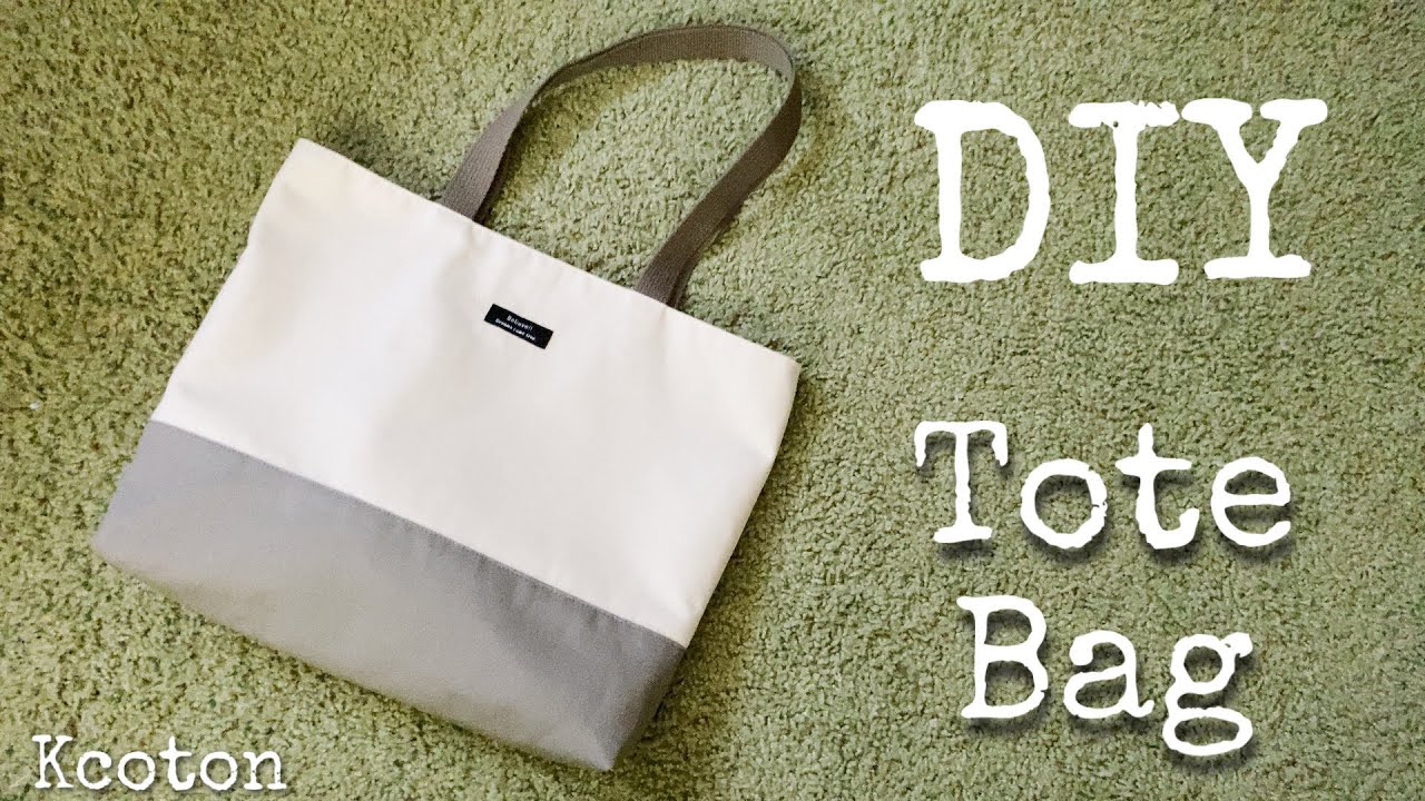 How to sew an A4 landscape tote bag: A canvas shoulder tote bag