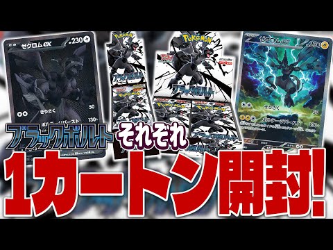 ポケカ】カートン開封！『ブラックボルト』デラックスと通常どっちがお