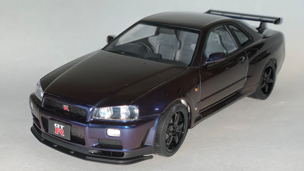 Full build] Nissan Skyline GT-R R34 make it 1/24 scale step by