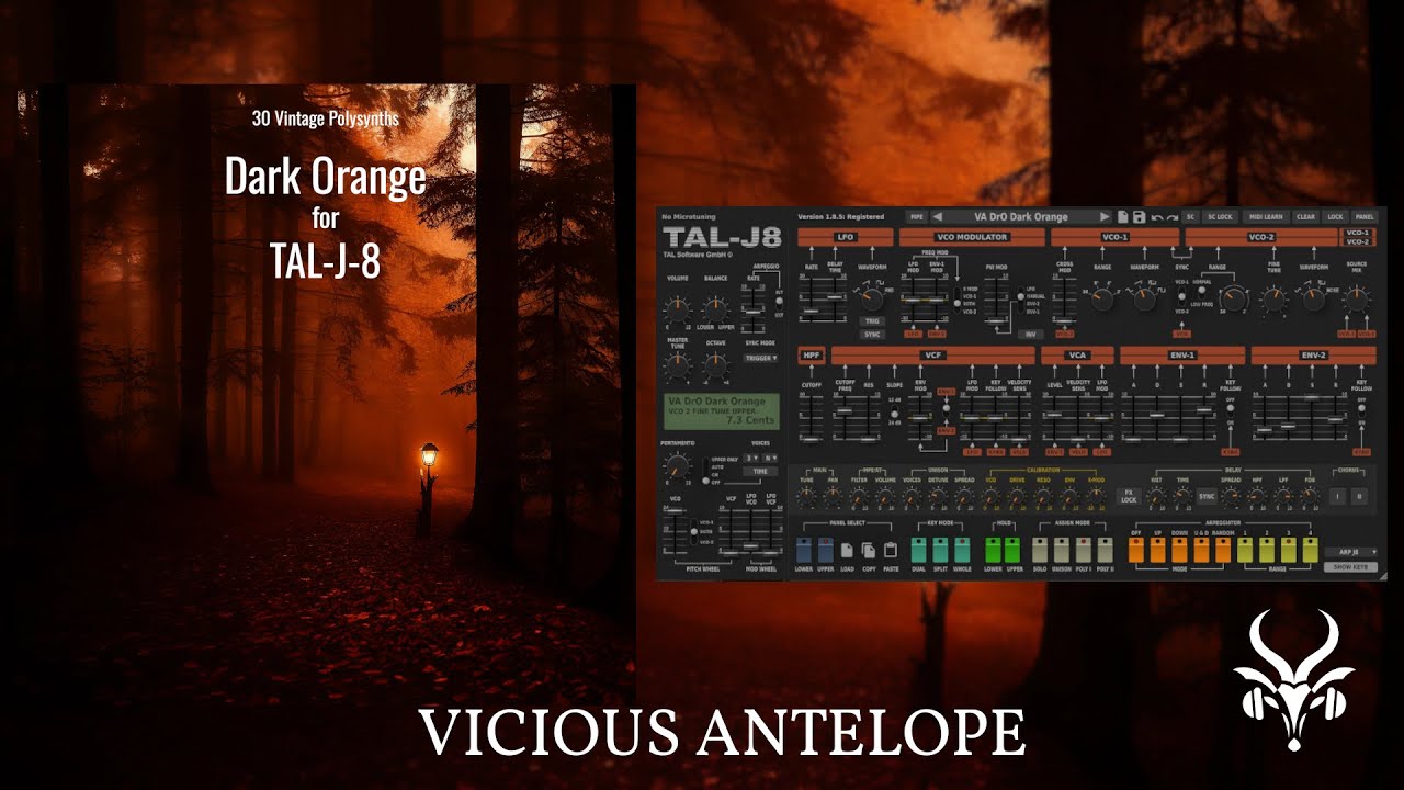 TAL-J-8 Presets - Vicious Antelope - Dark Orange - YouTube