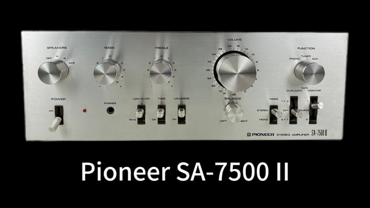 Pioneer SA-7500 II Stereo Amplifier - YouTube
