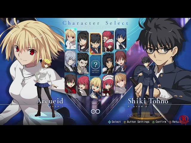 Melty Blood: Type Lumina - All Characters & Colors + Stages