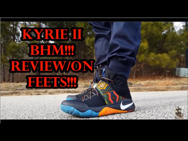 NIKE KYRIE 2 'BHM' REVIEW AND ON FEET!!! - YouTube