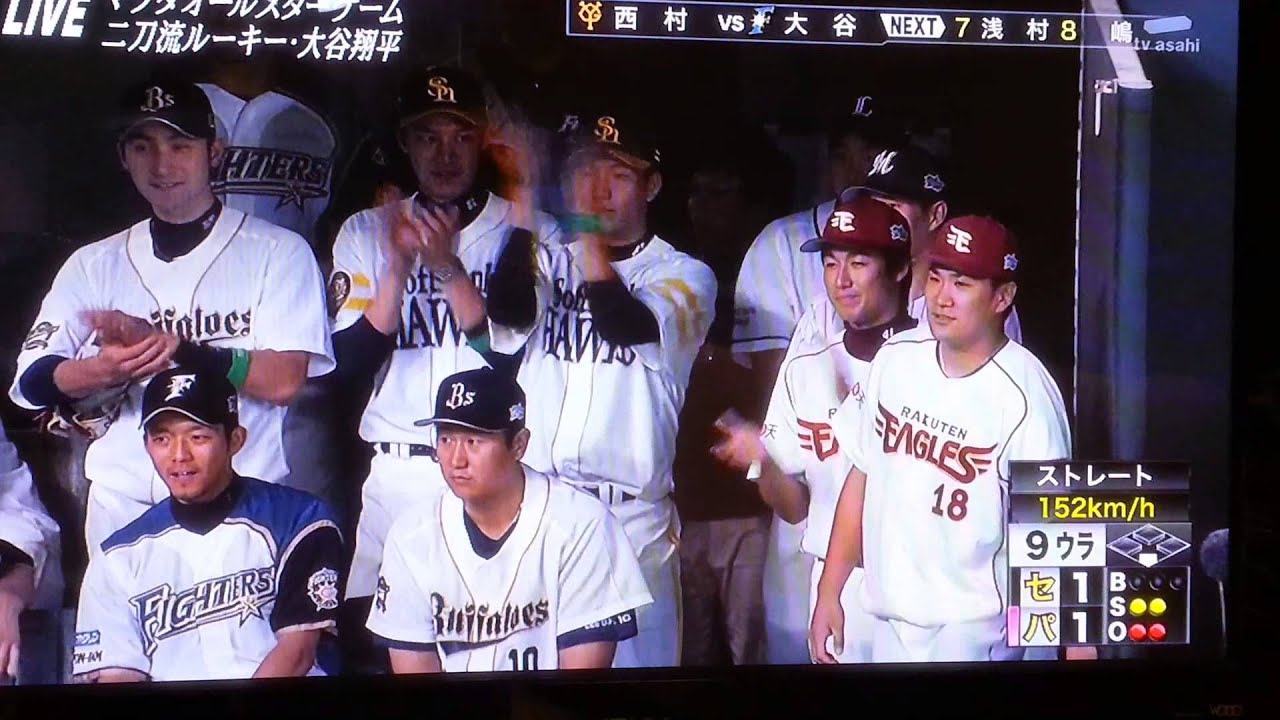 プロ野球オールスター2013 大谷(日ハム)vs西村(巨人)第2打席 - YouTube