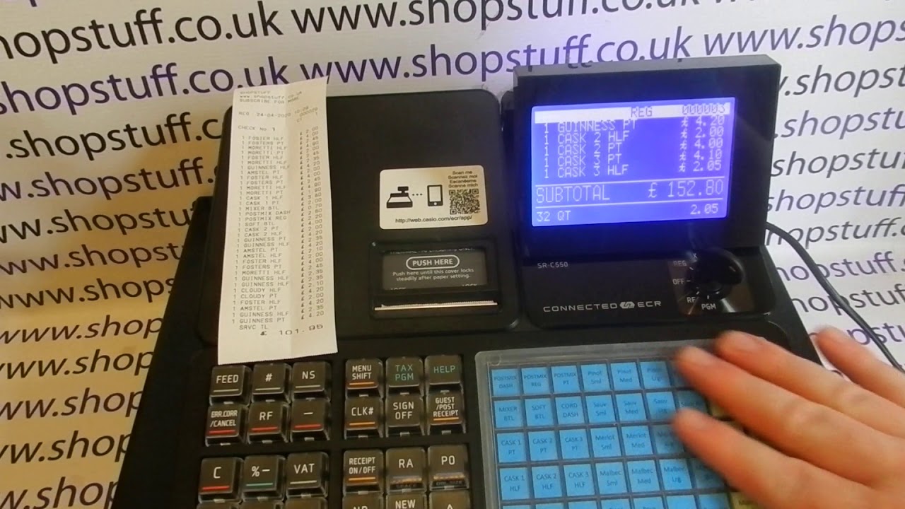 Casio SR-C550 / SRC550 Cash Register Platinum Service Programming