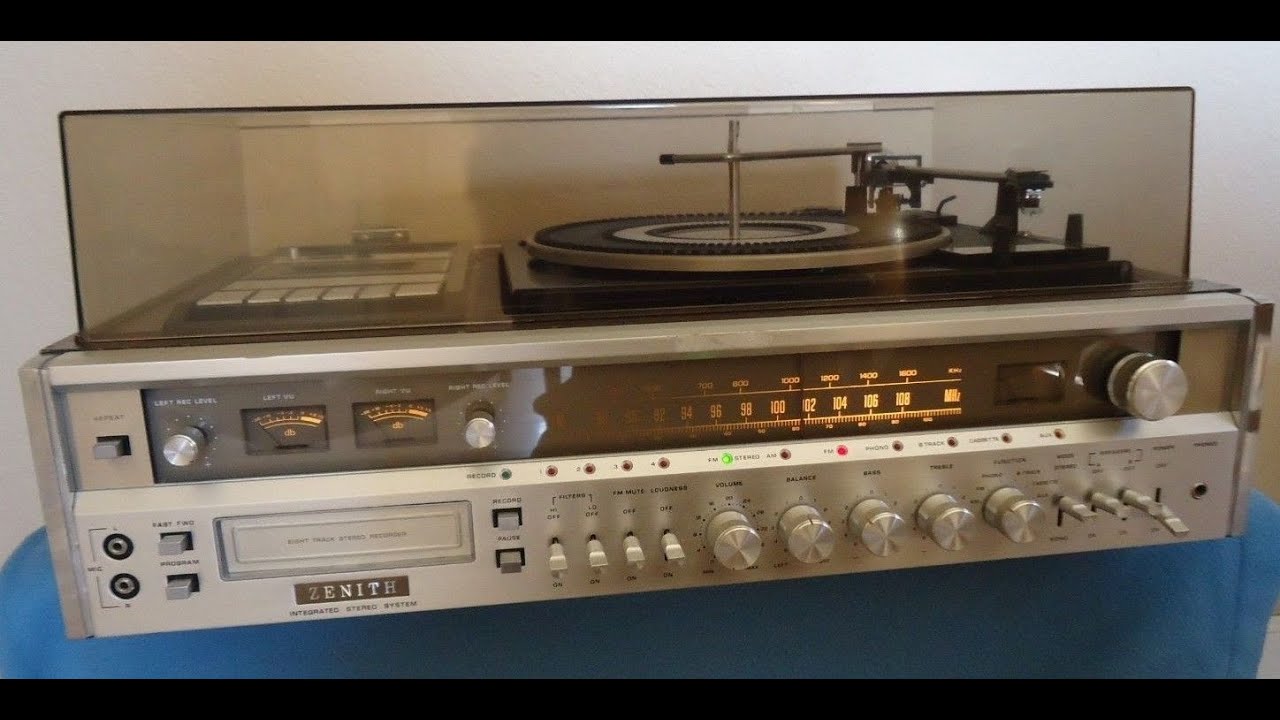Zenith IS-4080 Integrated Stereo System, 8 Track, Cassette, Record