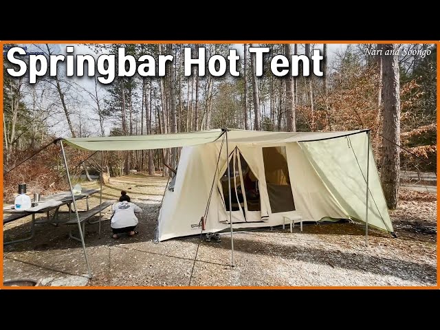 Springbar Canvas Hot Tent Awning Panels for Family Camper - YouTube