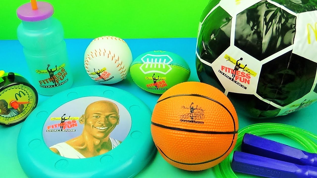 1991 MICHAEL JORDAN FITNESS FUN CHALLENGE SET OF 8 McDONALDS