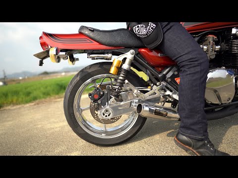 マフラー音】「ゼファー1100 ミッドナイトモナカ管マフラーサウンド