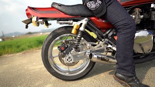 マフラー音】「ゼファー1100 ミッドナイトモナカ管マフラーサウンド