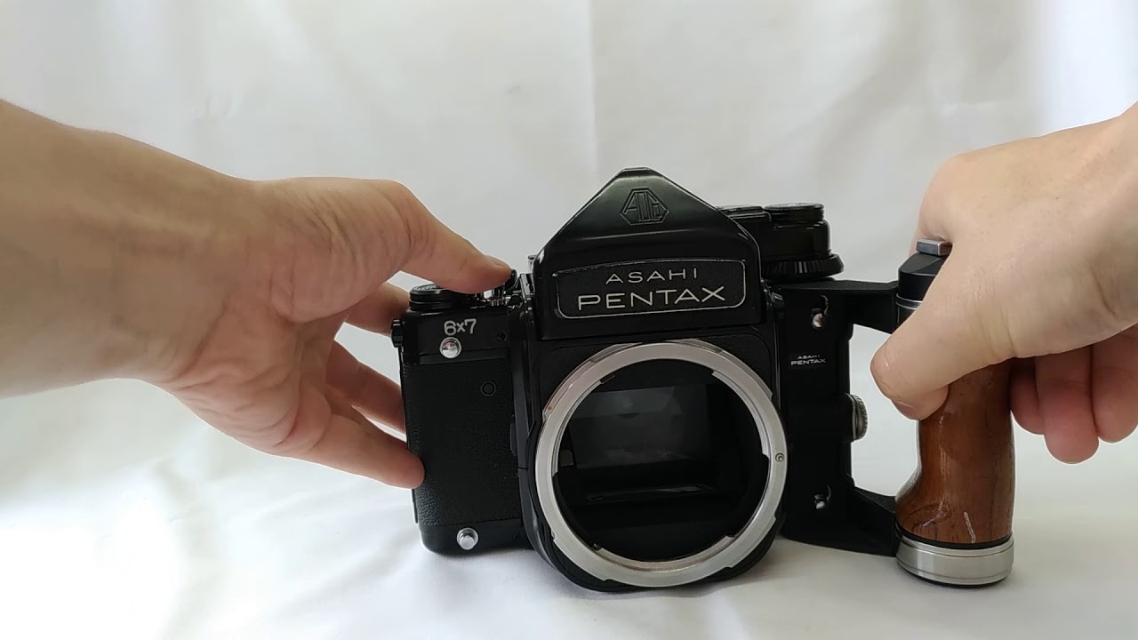 Pentax 6x7 TTL Mirror Up Camera with Wood Grip and Self Timer from