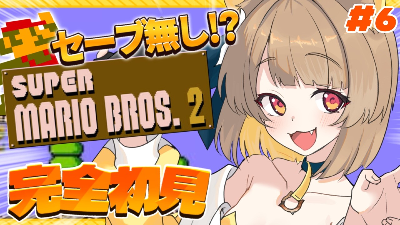 スーパーマリオブラザーズ2 】 最難関！？セーブなし完全初見マリオ