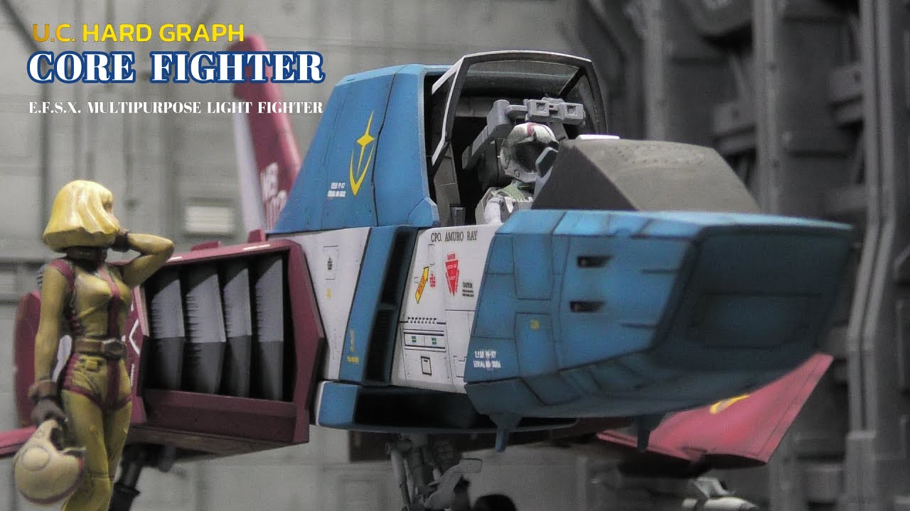 Gunpla U.C. HARDGRAPH Core Fighter Construction - YouTube