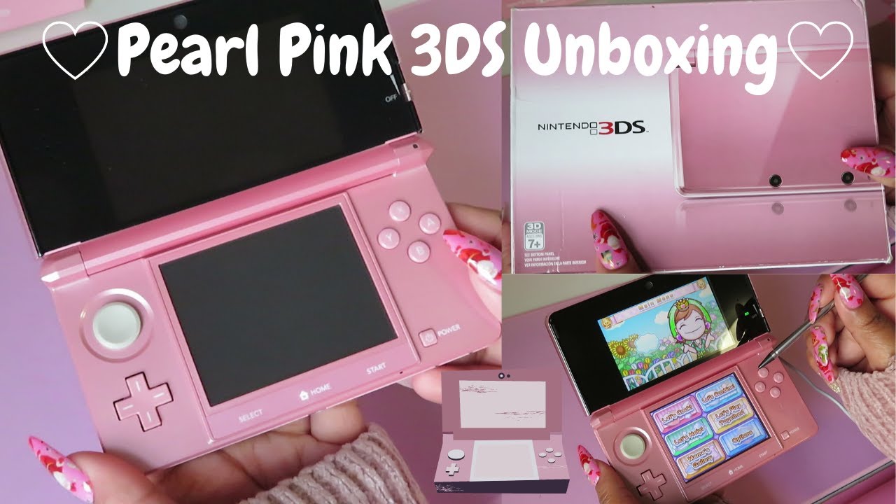 Unboxing a pink nintendo 3ds | Pink console - YouTube